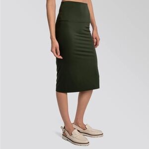 Epoque Green Stretch Pencil Skirt